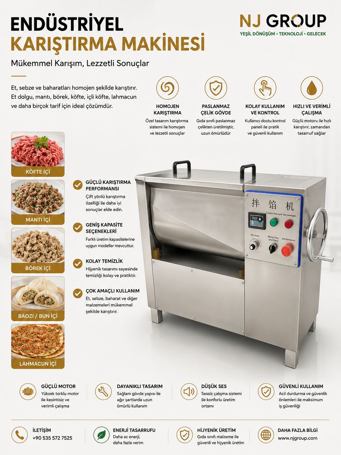 NJGROUP Endüstriyel Karıştırma Makinesi